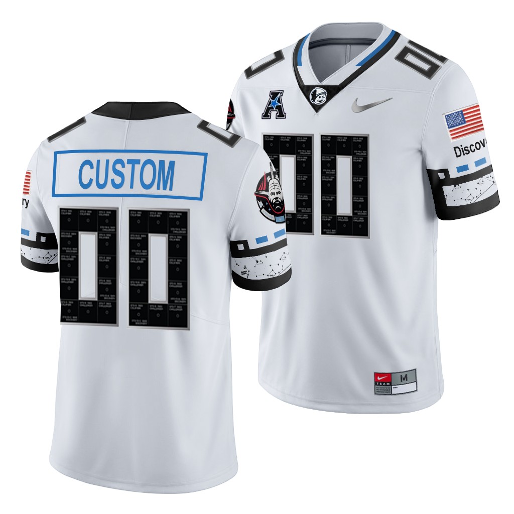 UCF Knights Custom 00 White 2021-22 Space Game College Jersey Men