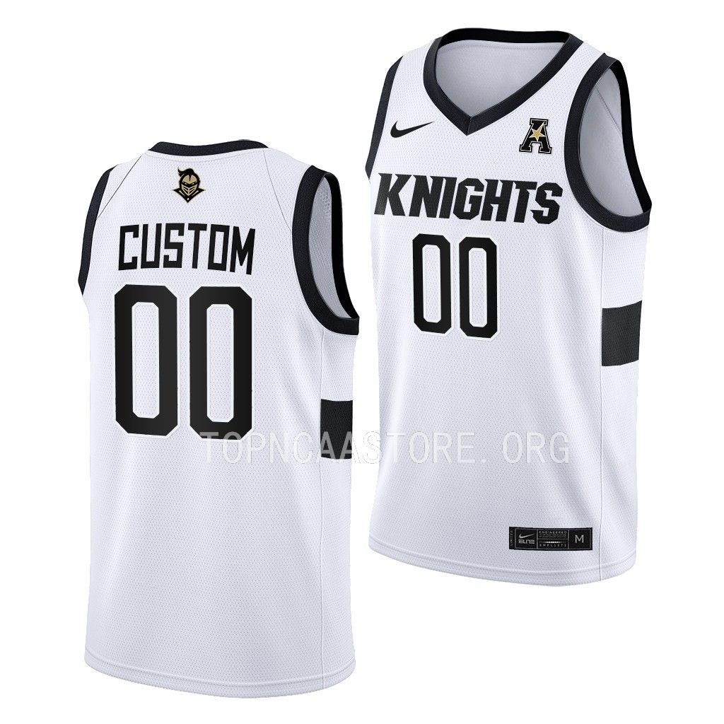 UCF Knights Custom College Home uniform White #00 Jersey 2022-23