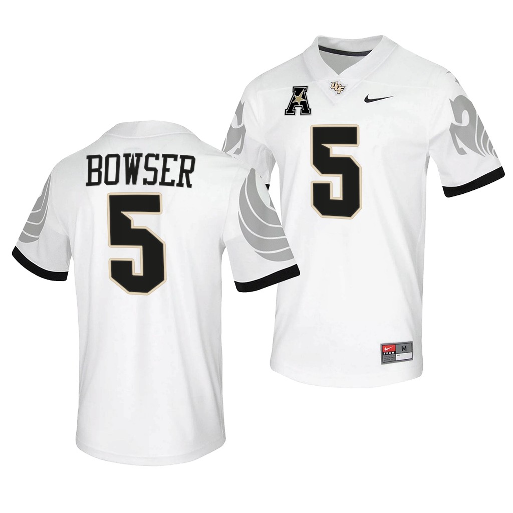 UCF Knights Isaiah Bowser #5 White College Jersey