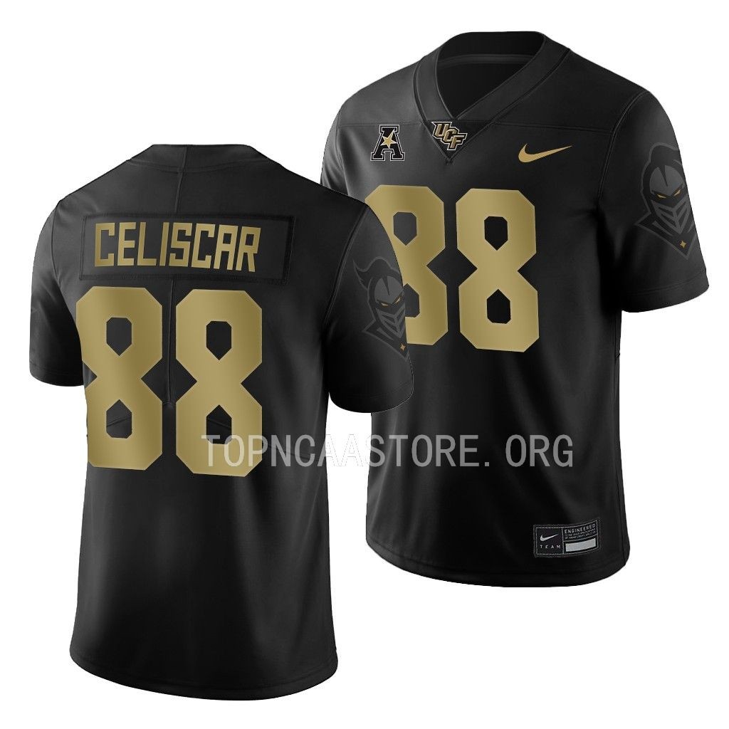 UCF Knights Josh Celiscar Jersey 2022 Alternate Black #88 Game Men's Shirt