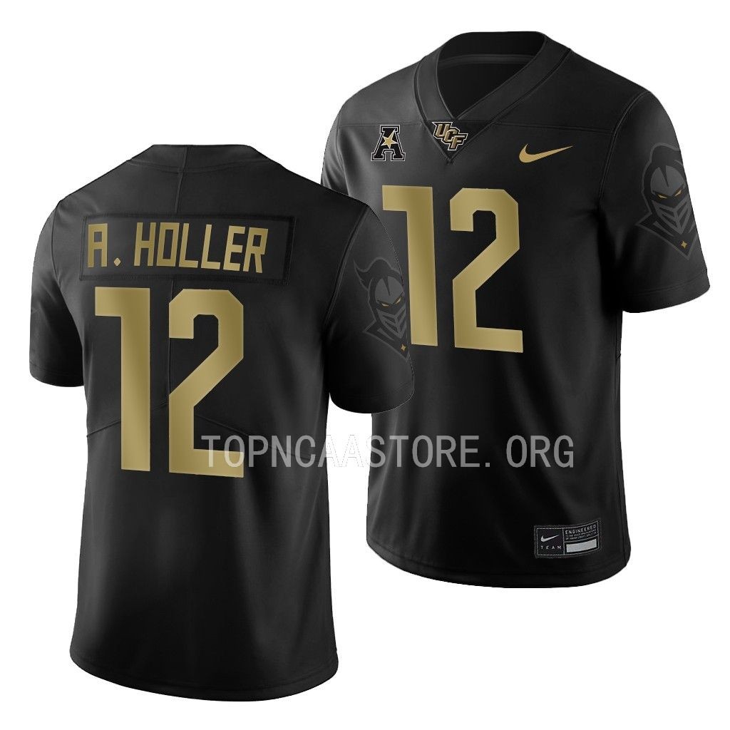 UCF Knights Justin Hodges Jersey 2022 Alternate Black #12 Game Men's Shirt