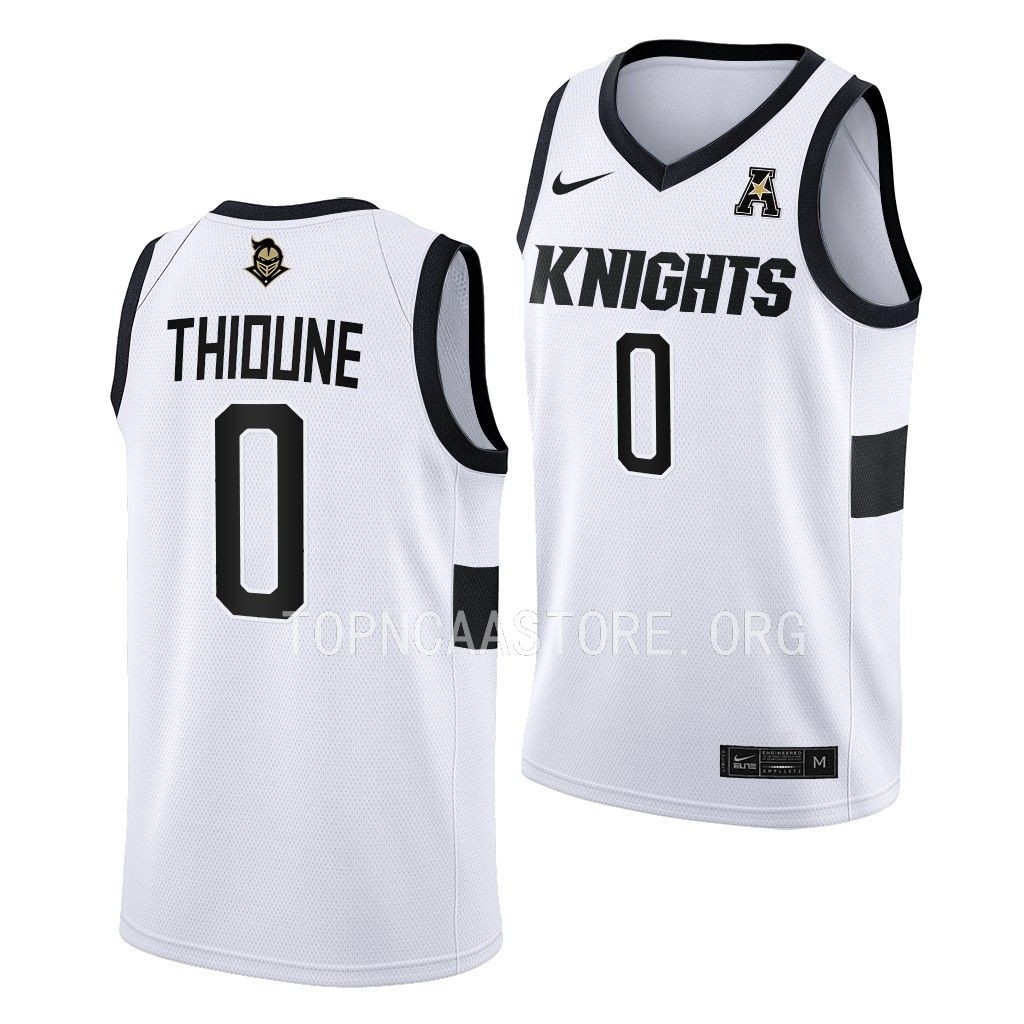 UCF Knights Lahat Thioune College Home uniform White #0 Jersey 2022-23