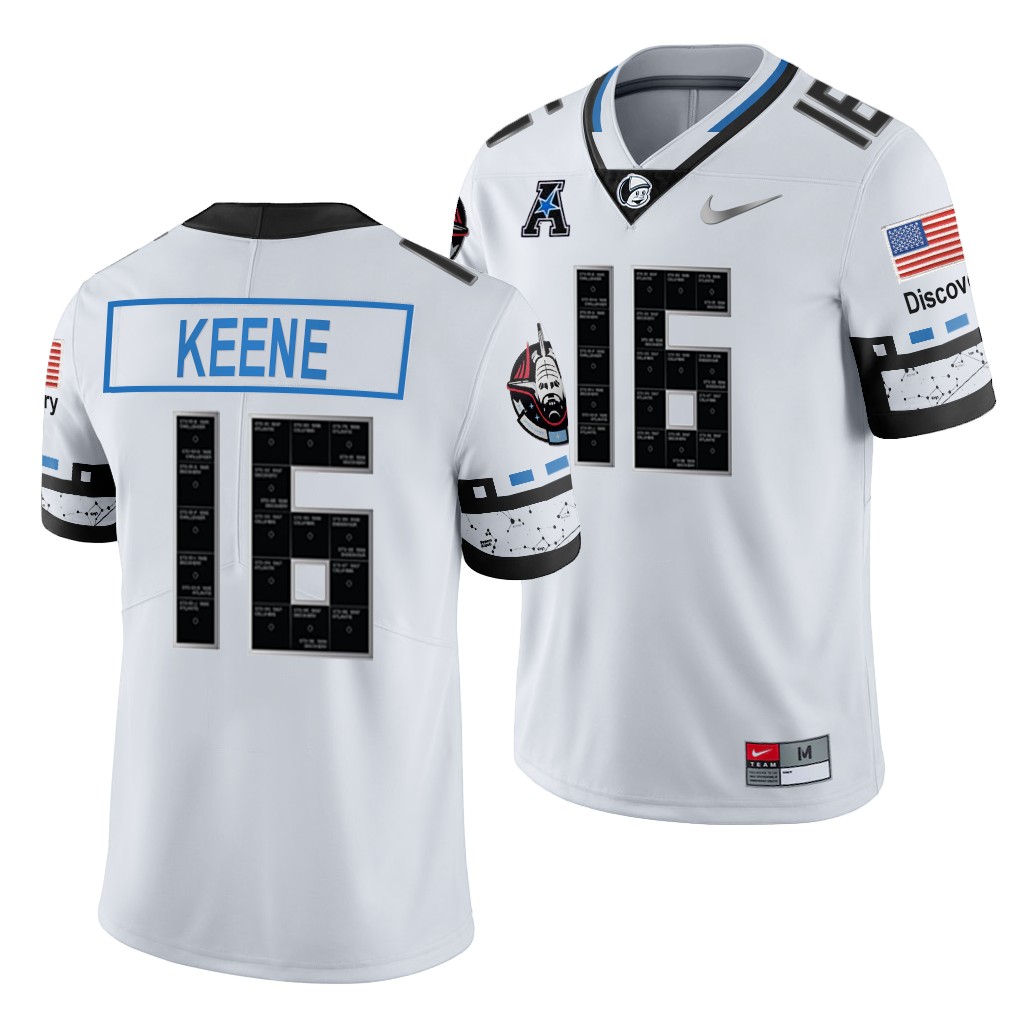 UCF Knights Mikey Keene 16 White 2021-22 Space Game College Jersey Men