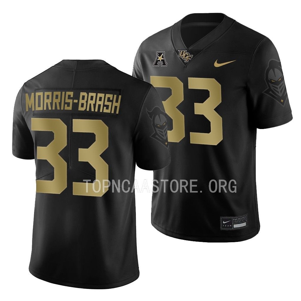 UCF Knights Tre'mon Morris-Brash Jersey 2022 Alternate Black #33 Game Men's Shirt
