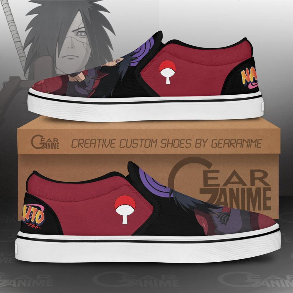 Uchiha Madara Slip-On Shoes Canvas Custom Anime Shoes