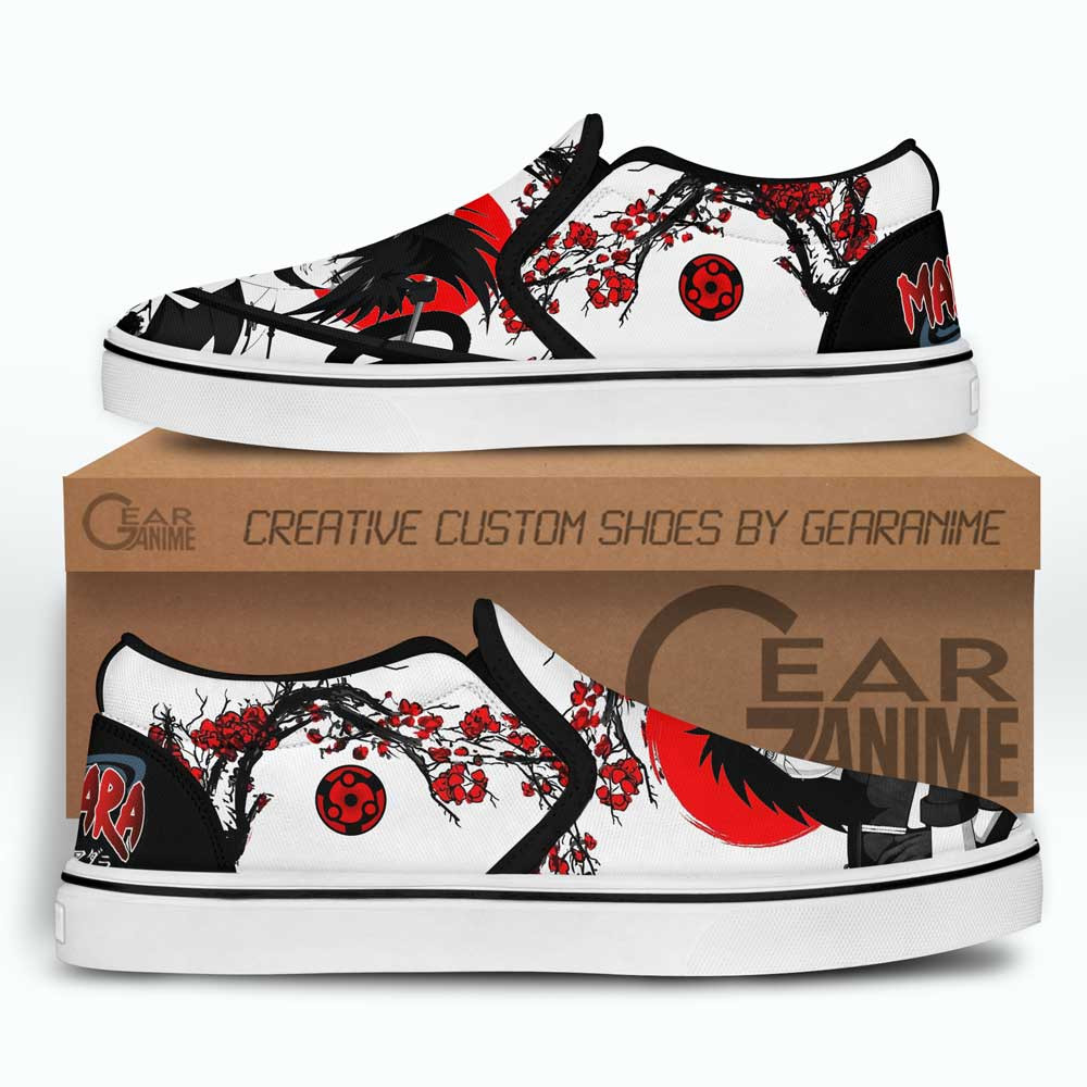 Uchiha Madara Slip-On Shoes Canvas Custom Japan Blossom Anime Shoes