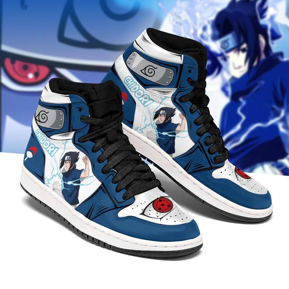 Uchiha Sasuke Chidori Anime Shoes For Fans, Air Jordan Hightop