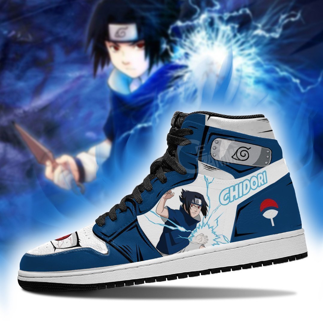 Uchiha Sasuke Chidori Anime Shoes For Fans, Air Jordan Hightop