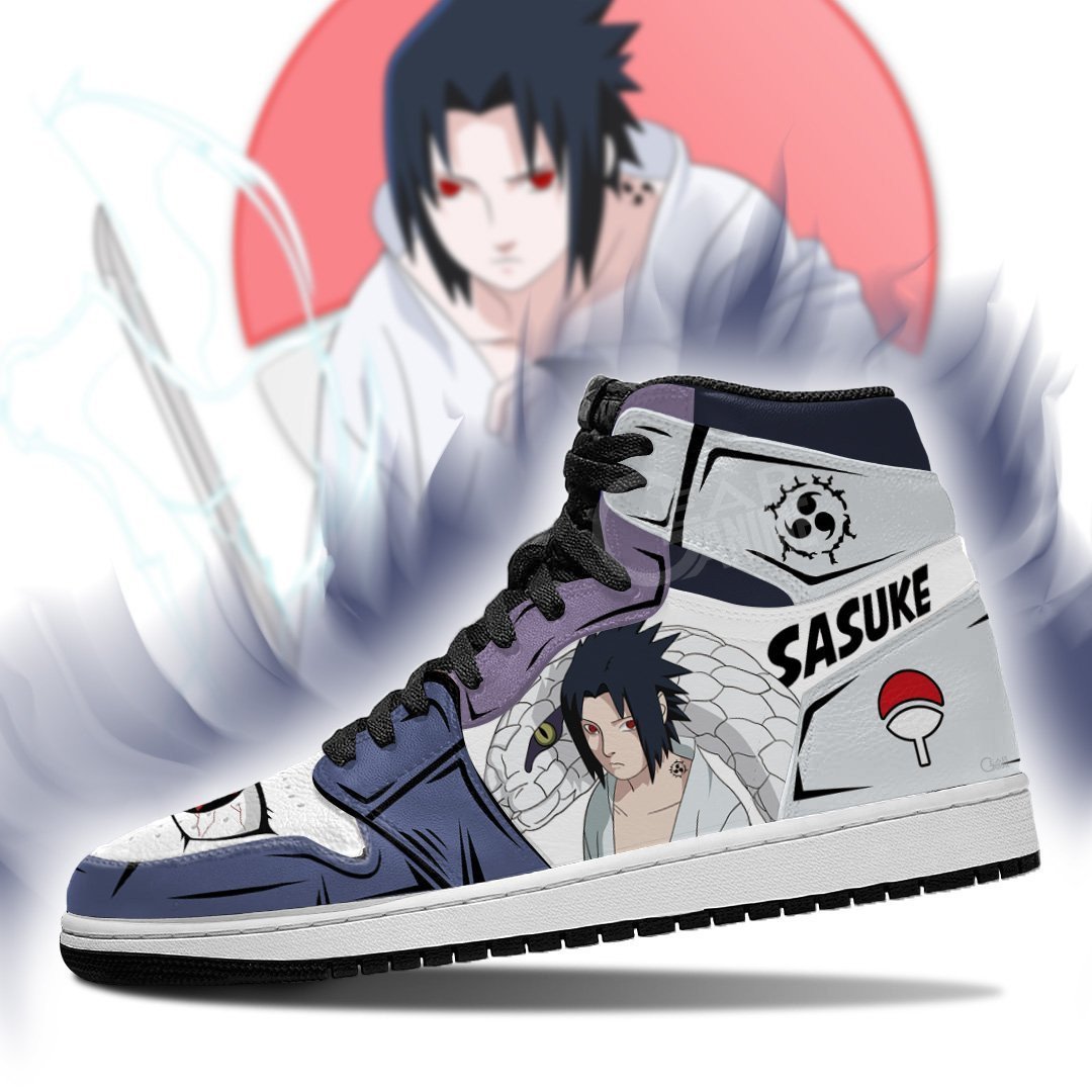 Uchiha Sasuke OroSasu JD1s Sneakers Anime JD1s Sneakers, Air Jordan Hightop