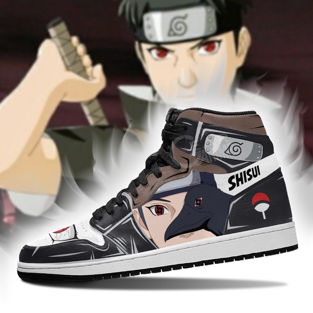 Uchiha Shisui JD1s Sneakers Sharingan Eyes Anime JD1s Sneakers, Air Jordan Hightop