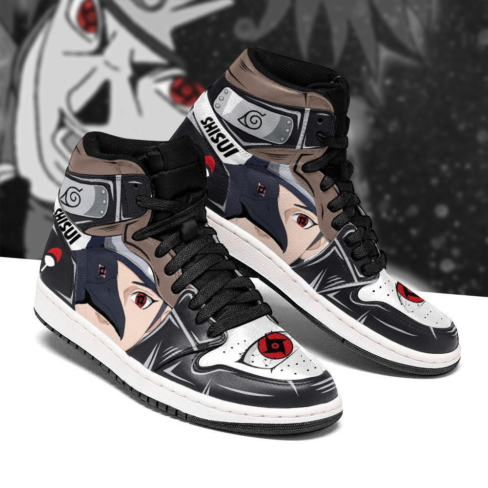Uchiha Shisui JD1s Sneakers Sharingan Eyes Anime JD1s Sneakers, Air Jordan Hightop