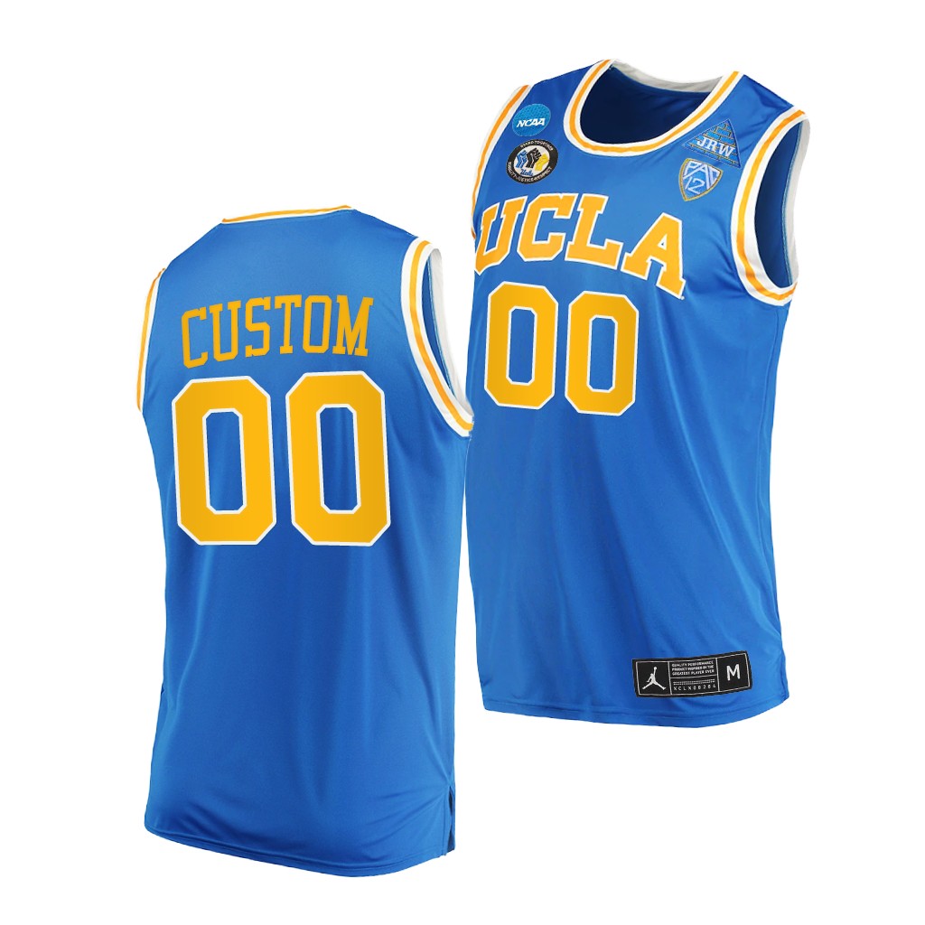 UCLA Bruins Custom #00 Blue College Jersey Away