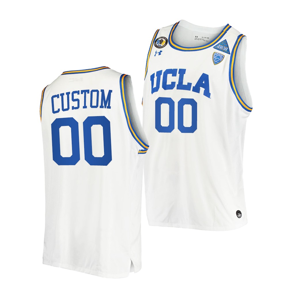 UCLA Bruins Custom 2021 March Madness PAC-12 White Stand Together Jersey Honor John R. Wooden