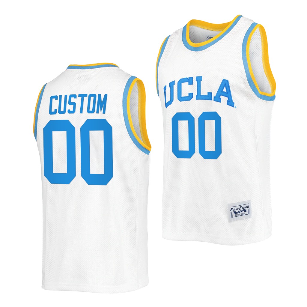 UCLA Bruins Custom White Commemorative Classic College Jersey