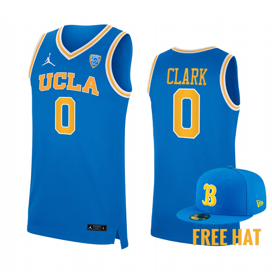UCLA Bruins Jaylen Clark Jersey 2022-23 College Blue Free Hat Uniform