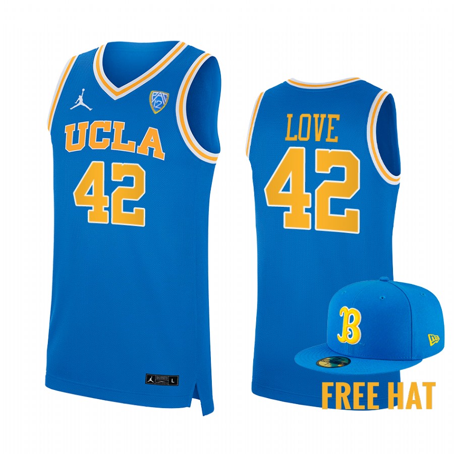 UCLA Bruins Kevin Love Jersey College Blue Free Hat Uniform