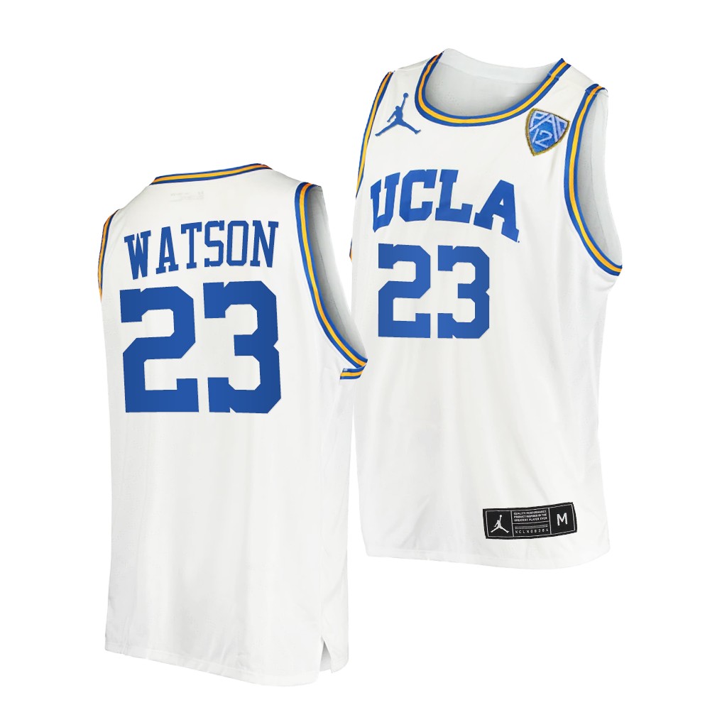 UCLA Bruins Peyton Watson #23 White College Jersey Home