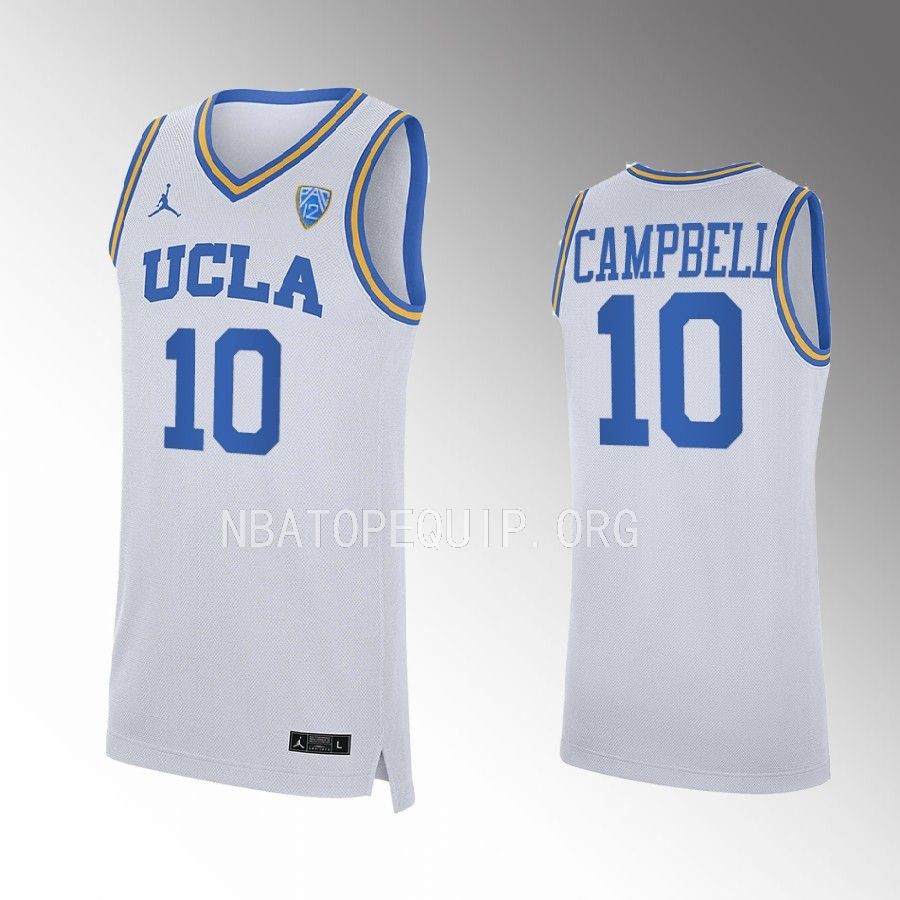 UCLA Bruins Tyger Campbell Jersey NCAA White Uniform