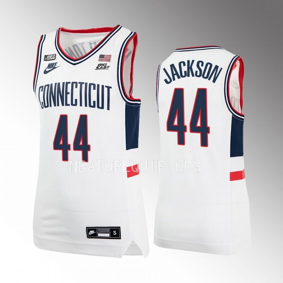 UConn Huskies Andre Jackson Jersey 2022-23 College White Uniform