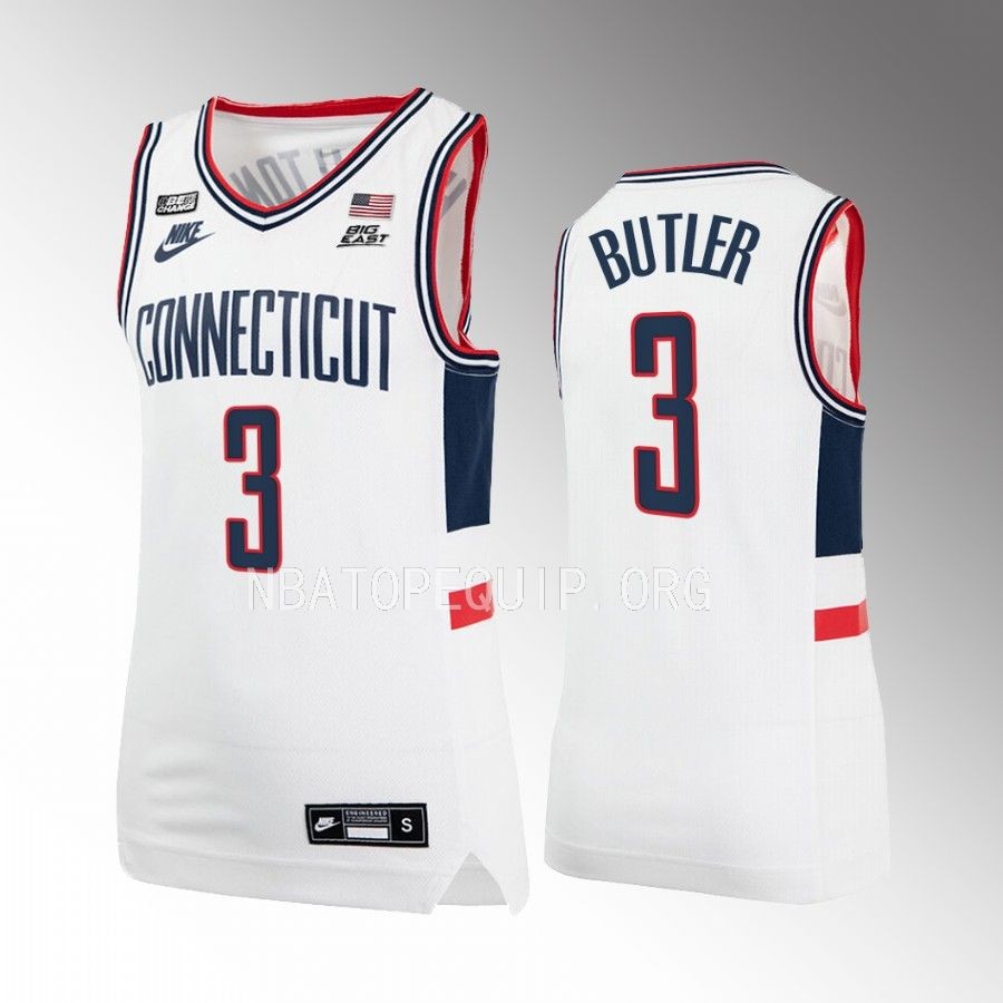UConn Huskies Caron Butler Jersey Alumni White Uniform