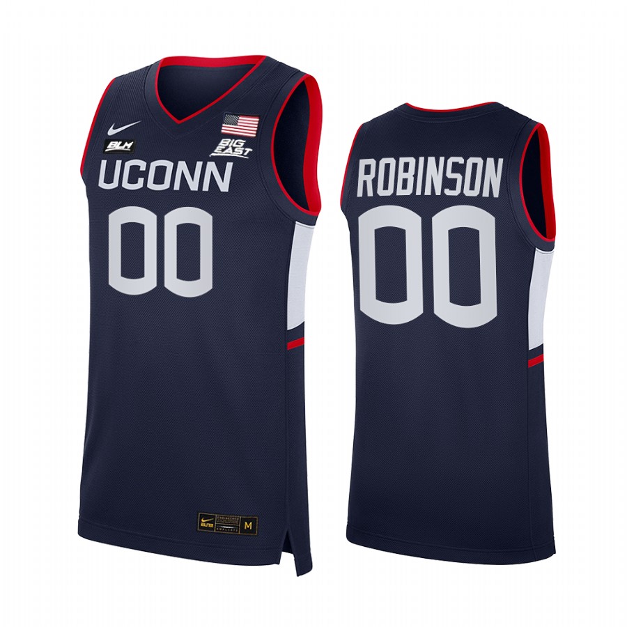 UConn Huskies Clifford Robinson Jersey 2021-22 College Navy Alumni Uniform