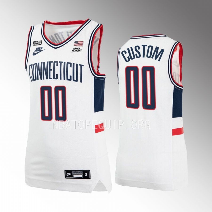 UConn Huskies Custom Jersey Alumni White Uniform