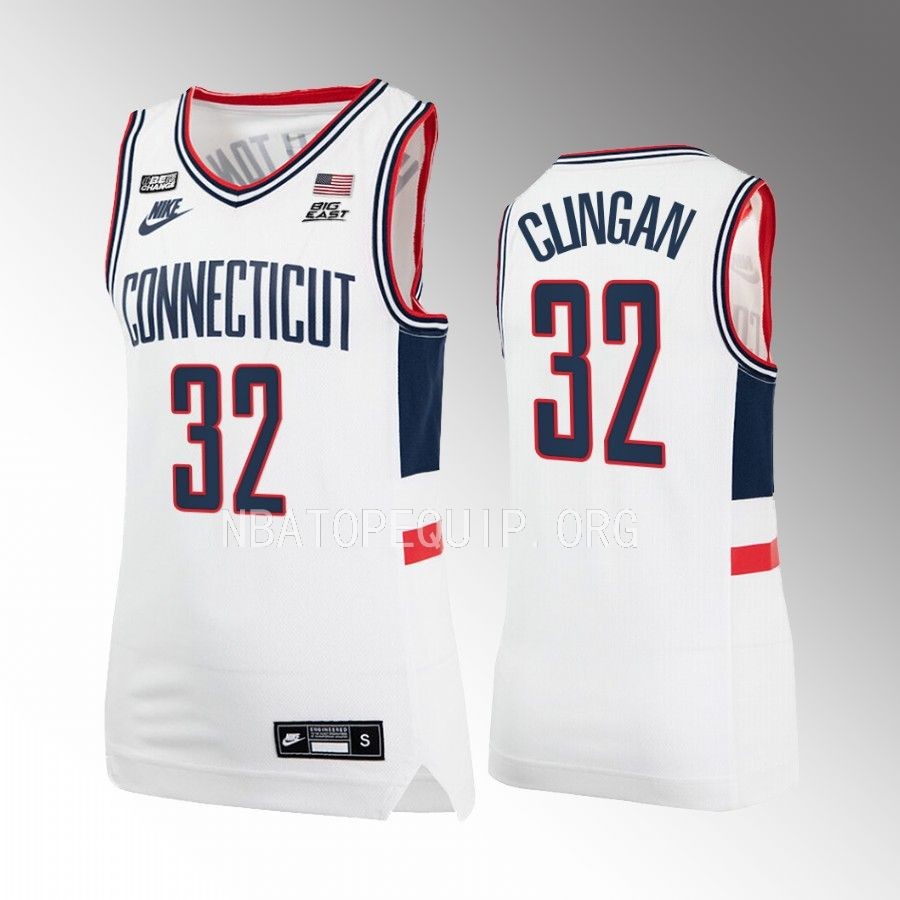 UConn Huskies Donovan Clingan Jersey 2022-23 College White Uniform