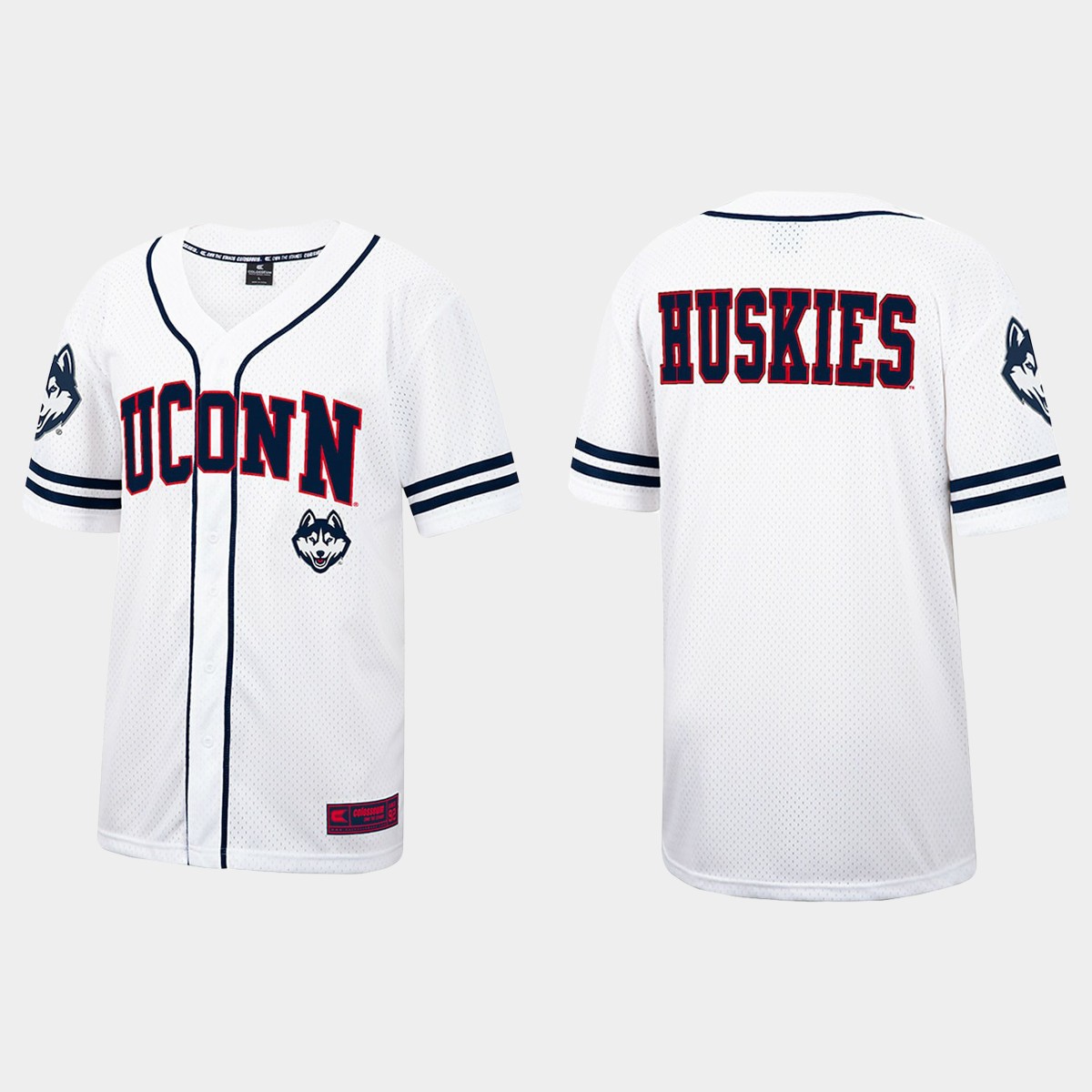 UConn Huskies Free Spirited Jersey - White Navy