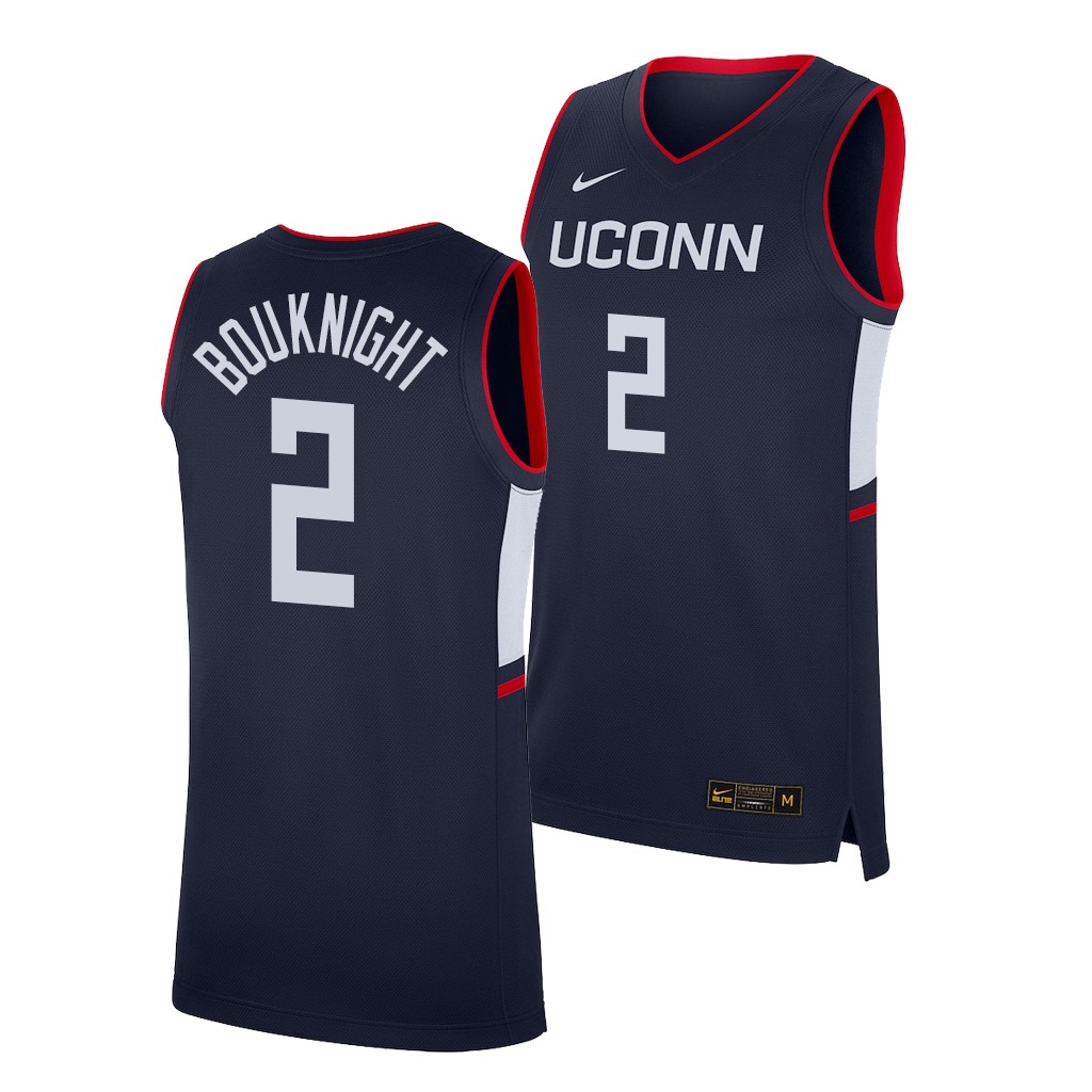 UConn Huskies James Bouknight Navy College 2021 NBA Draft Jersey