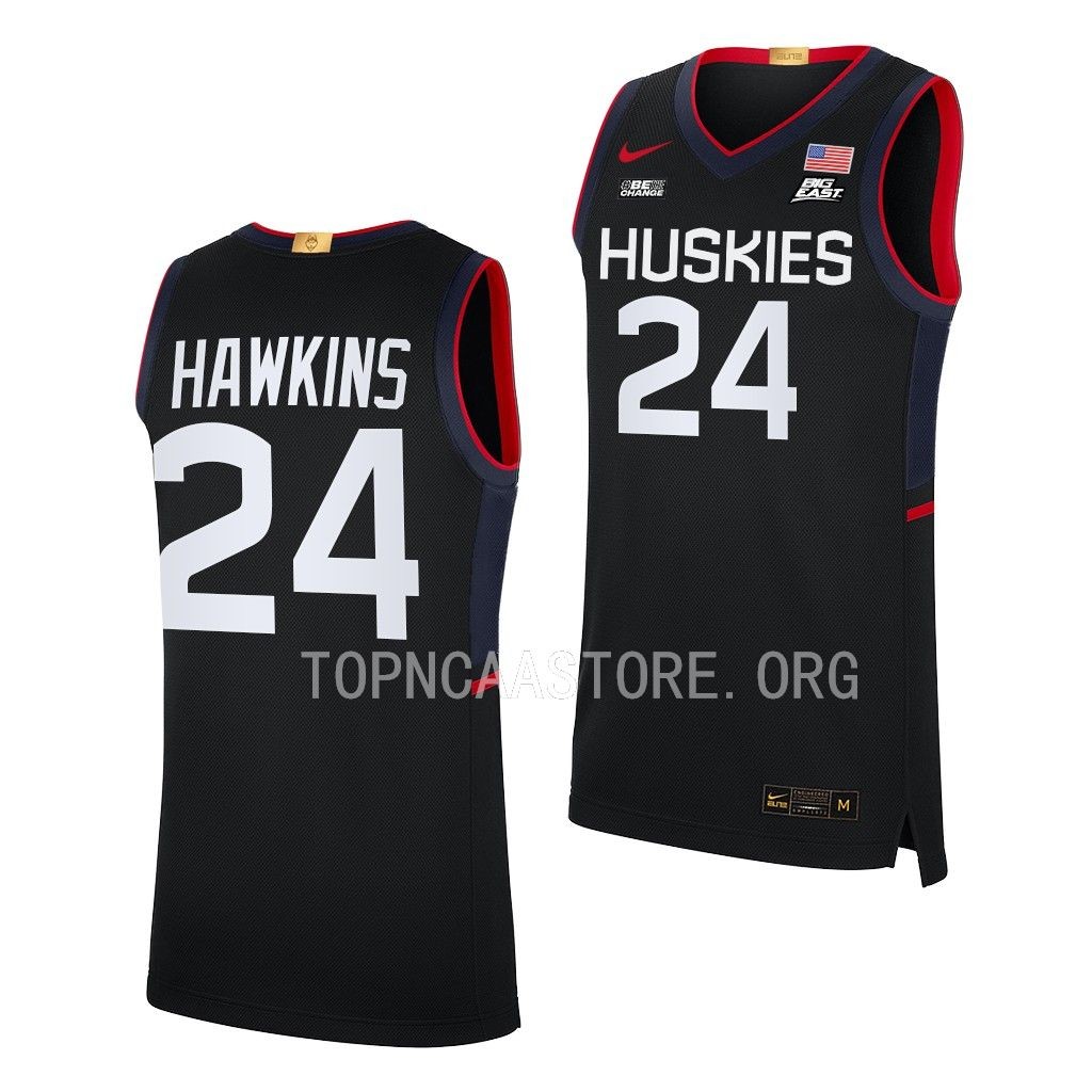 UConn Huskies Jordan Hawkins Black #24 Jersey Limited