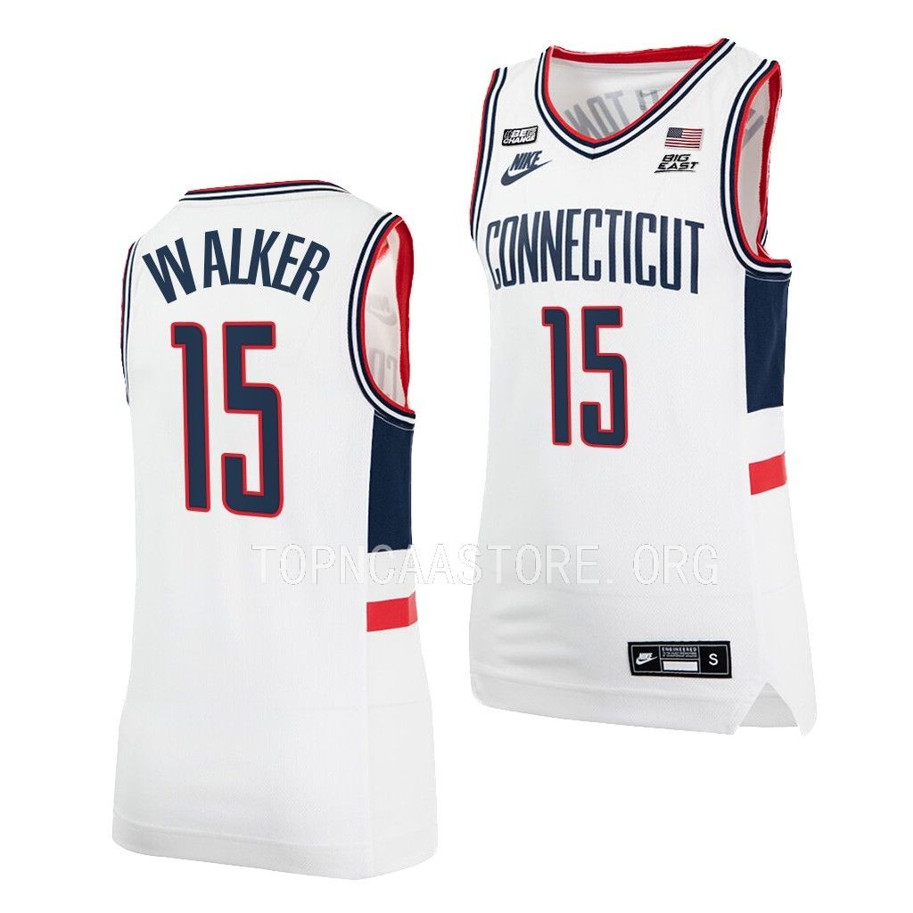 UConn Huskies Kemba Walker White #15 Jersey Alumni
