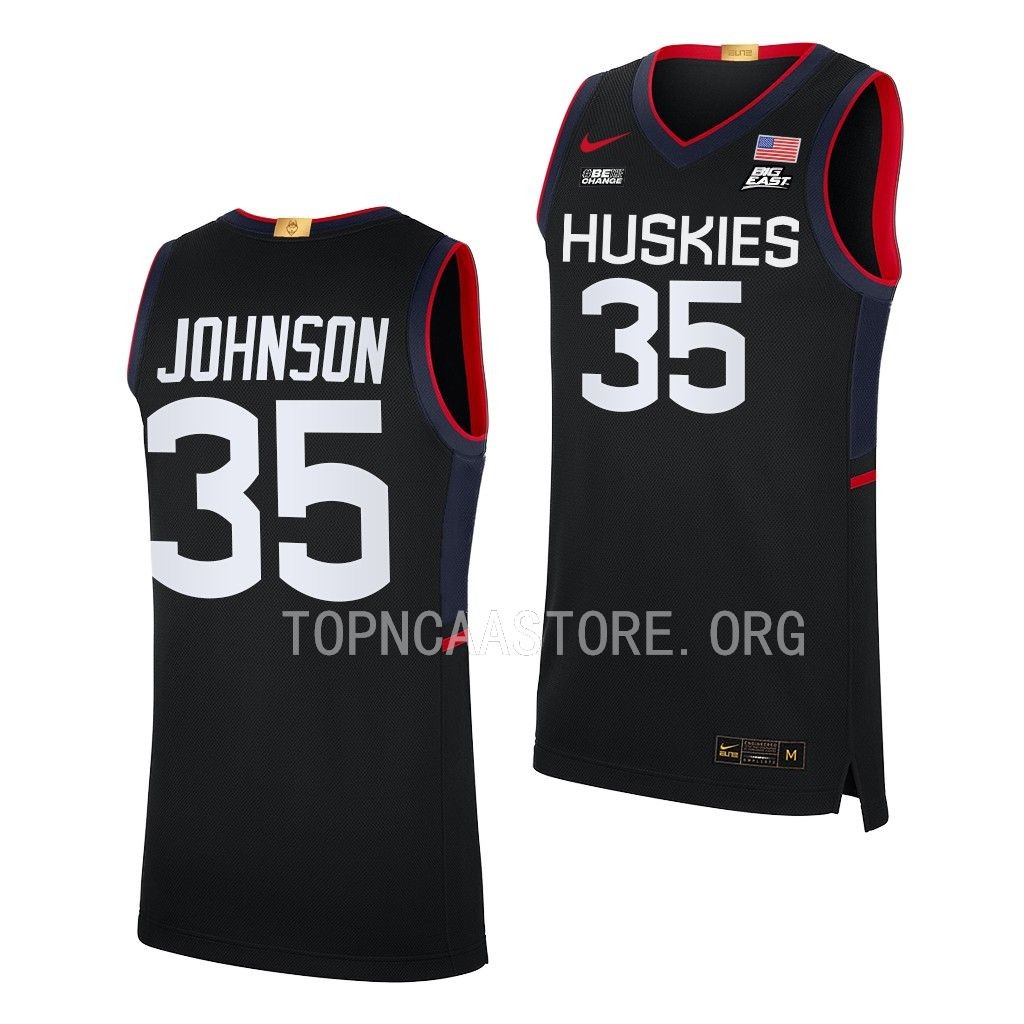 UConn Huskies Samson Johnson Black #35 Jersey Limited