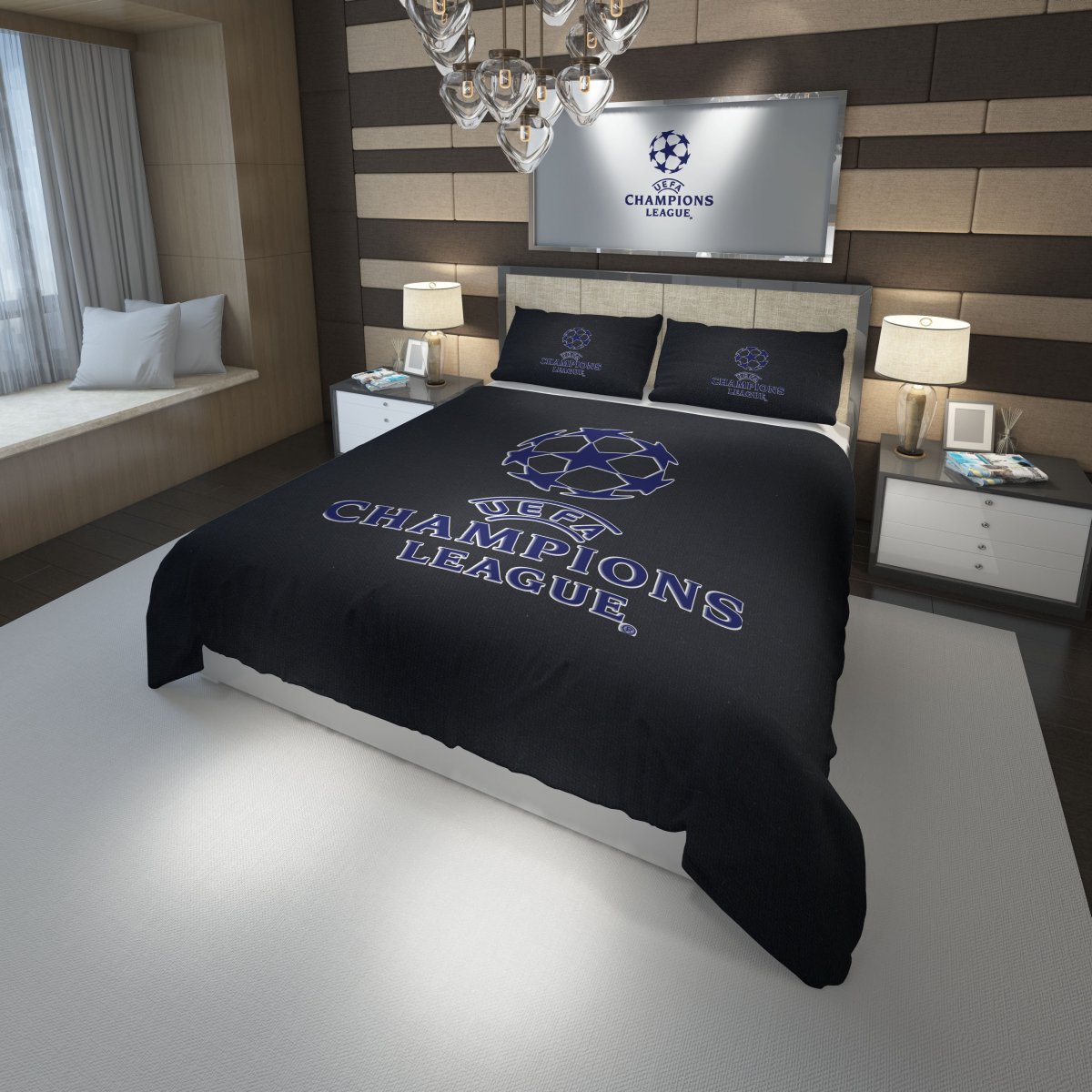 Uffa Champion League Club 3D Customized Duvet Cover Bedding Set