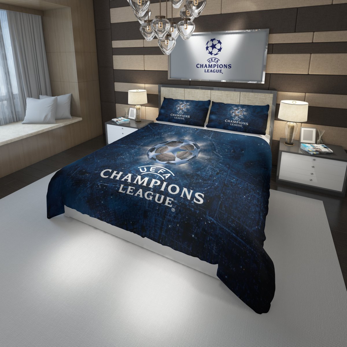 Uffa Champion League Club 3D Customized Duvet Cover Bedding Set