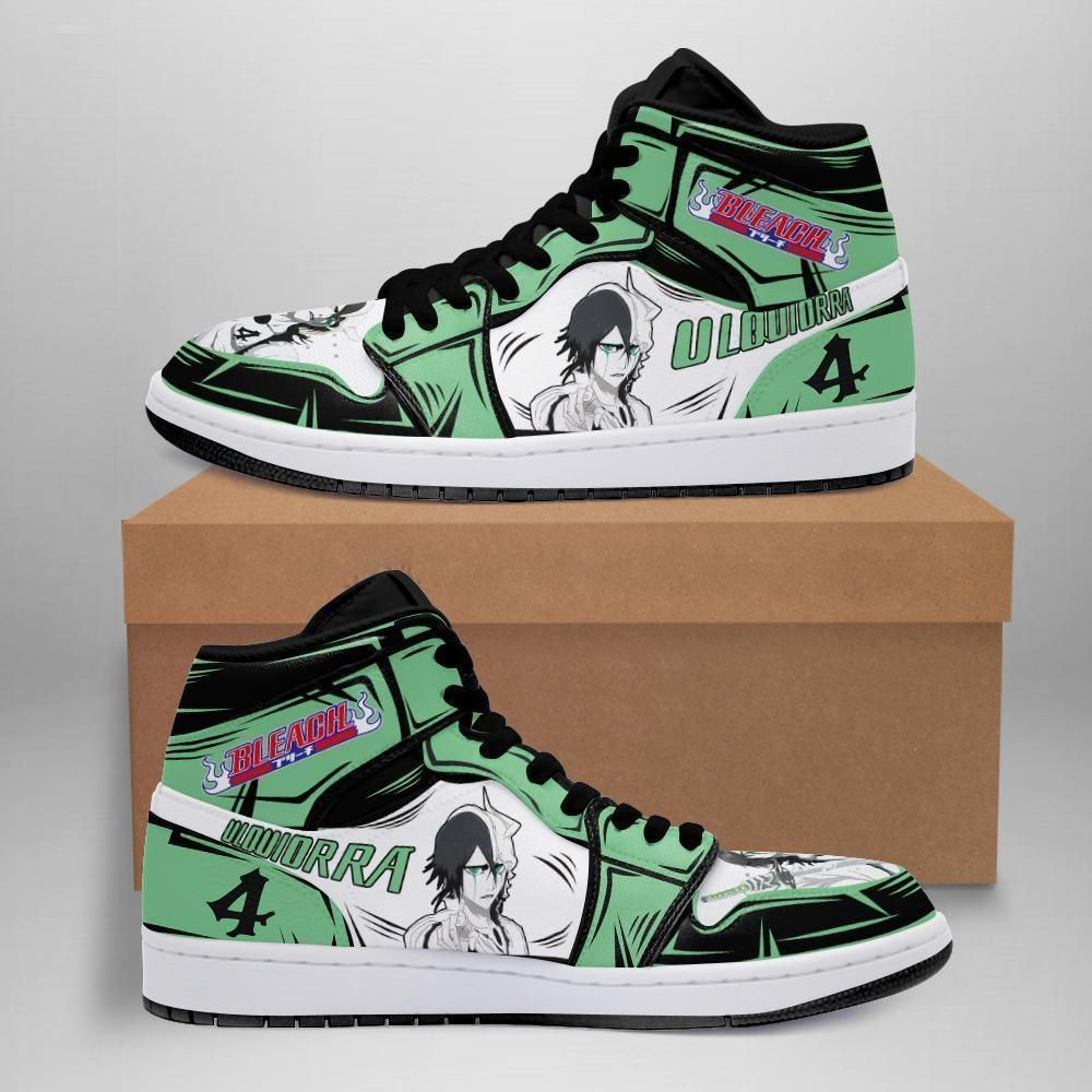 Ulquiorra Cifer Bleach Anime 1 High Top Air Jordan Sneaker, Air Jordan Hightop