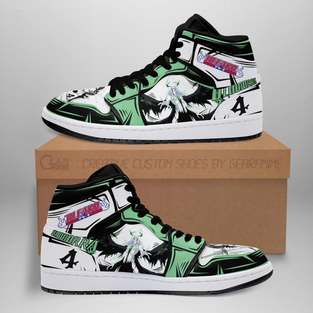 Ulquiorra Cifer Bleach Anime 2 High Top Air Jordan Sneaker, Air Jordan Hightop