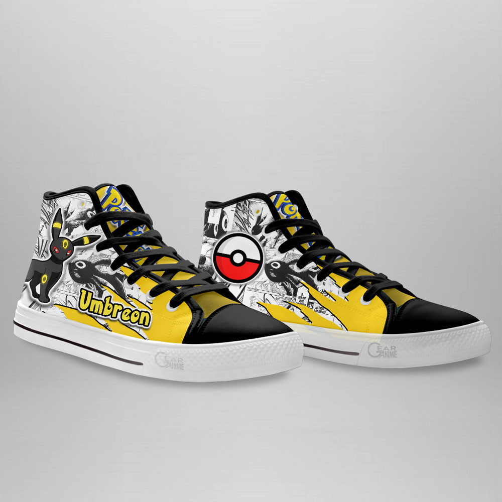 Umbreon High Top Shoes Custom Pokemon Anime Sneakers Mix Manga