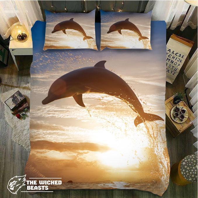 Un Dolphin3D Customized Duvet Cover Bedding Set
