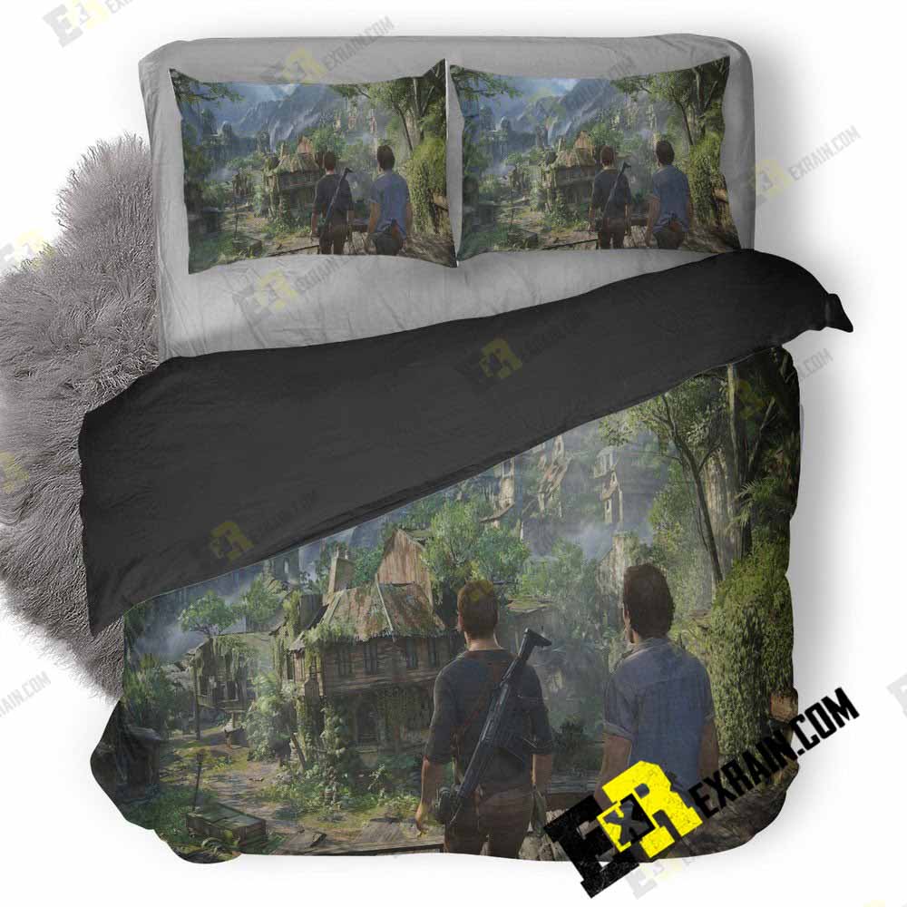 Uncharted Desktop Game 3D Customized Duvet Cover Bedding Set