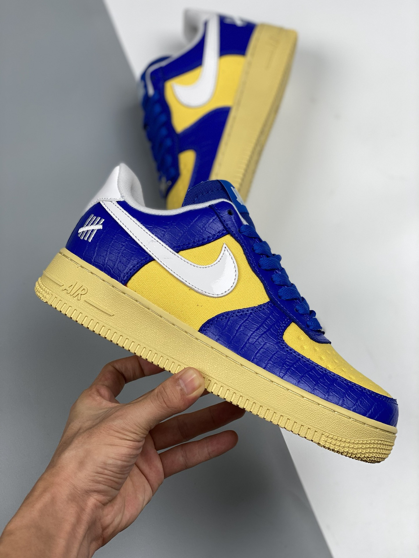 Undefeated x Nike Air Force 1 “5 On It” Blue/Yellow For Sale