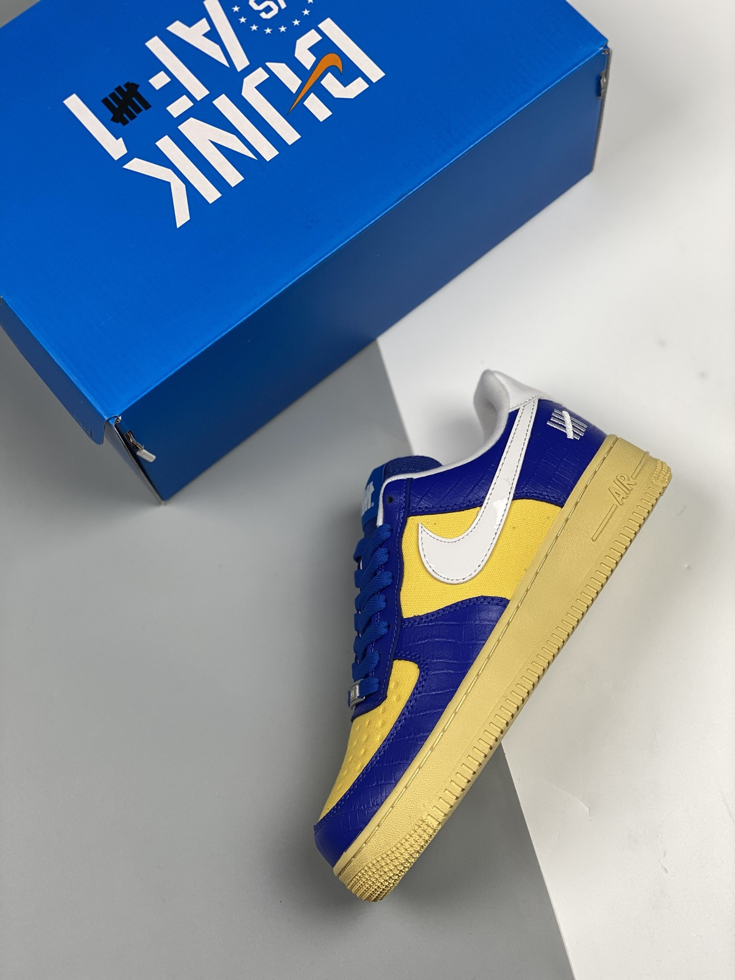 Undefeated x Nike Air Force 1 “5 On It” Blue/Yellow For Sale