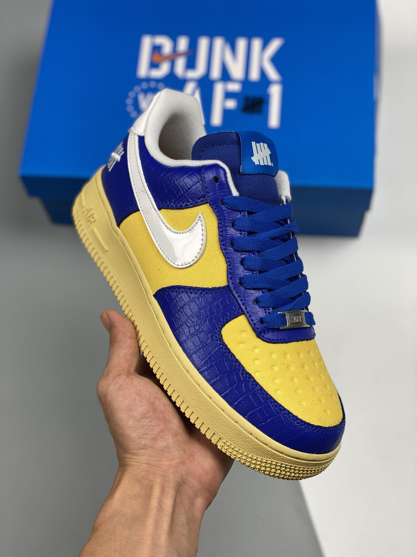 Undefeated x Nike Air Force 1 “5 On It” Blue/Yellow For Sale