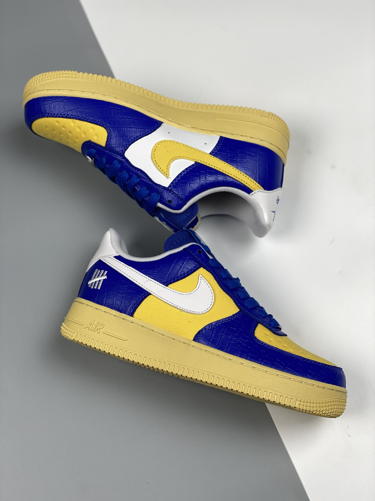 Undefeated x Nike Air Force 1 “5 On It” Blue/Yellow For Sale
