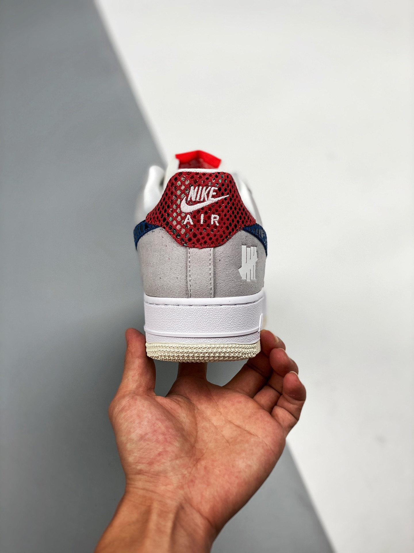 Undefeated x Nike Air Force 1 Low ‘5 On It’ Grey Fog/Imperial Blue For Sale
