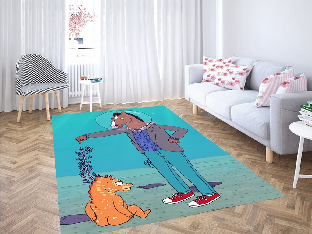 Under Water Bojack Horseman Living Room Modern Carpet Rectangle Rug