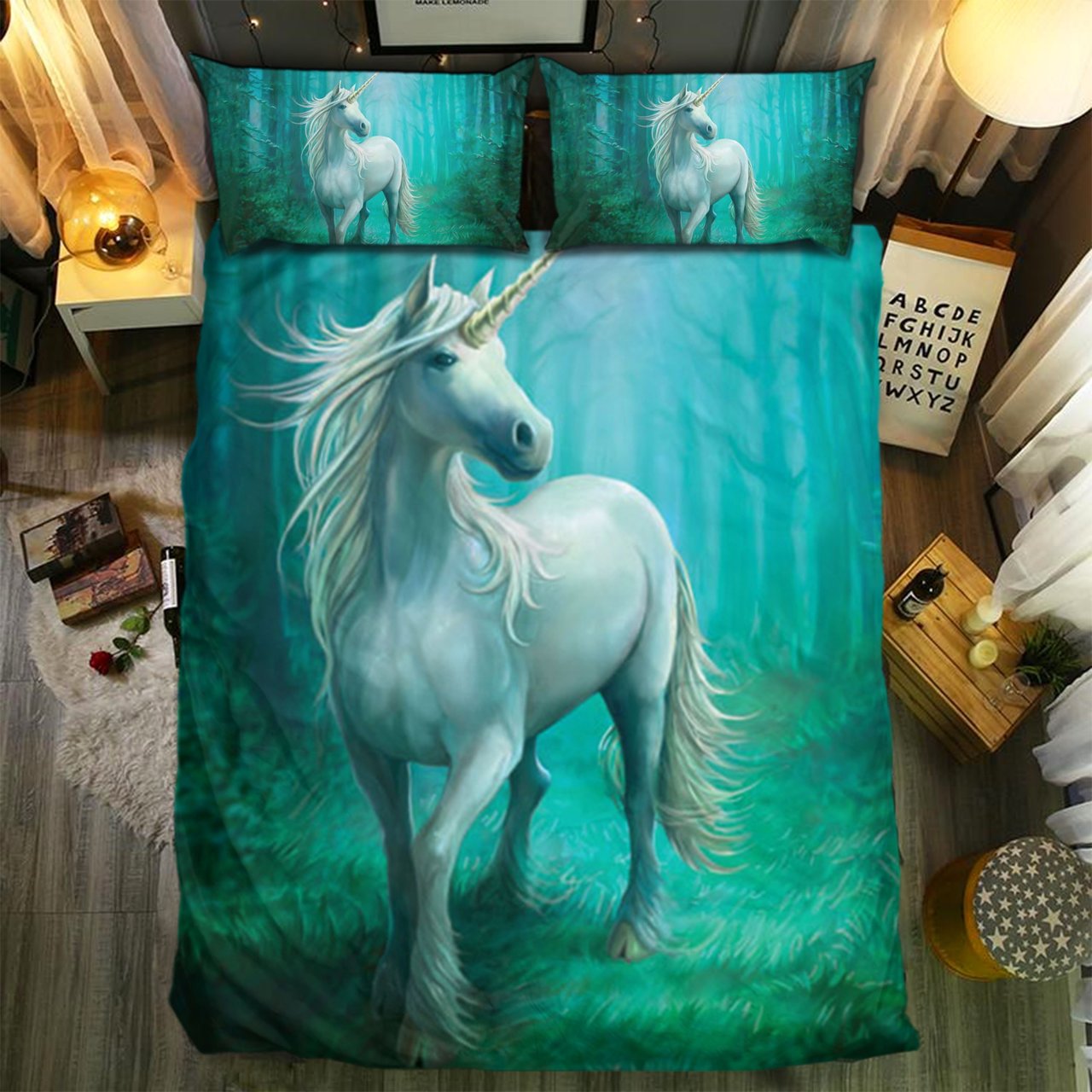 Unicorn Collection 3D Customized Duvet Cover Bedding Set