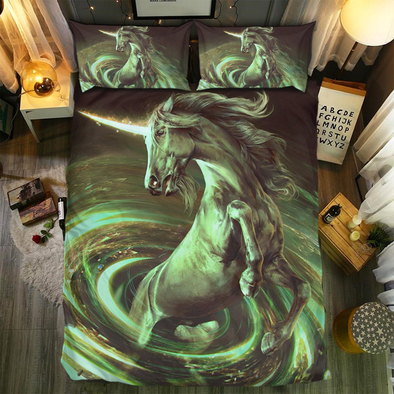 Unicorn Collection 3D Customized Duvet Cover Bedding Set