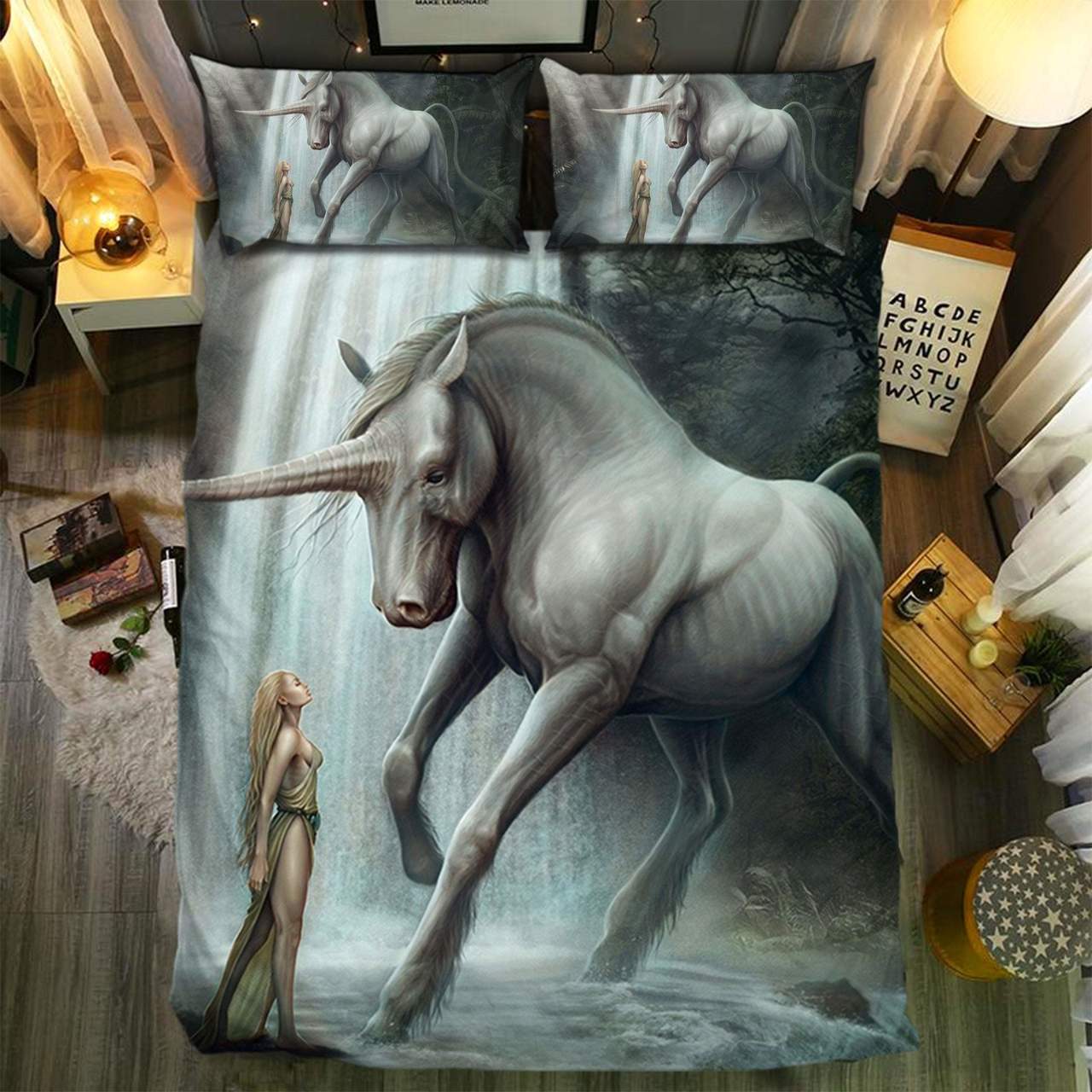 Unicorn Colletion 3D Customized Duvet Cover Bedding Set