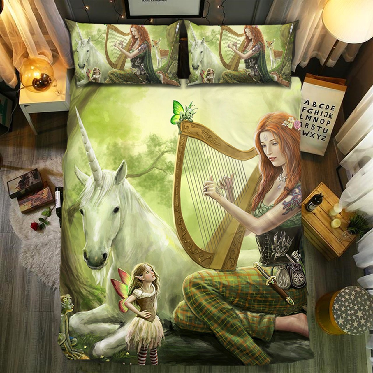 Unicorn Colletion 3D Customized Duvet Cover Bedding Set