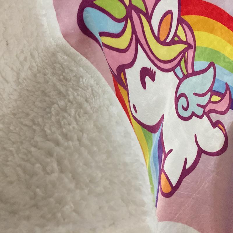 Unicorn Personalized Sherpa Fleece Blanket